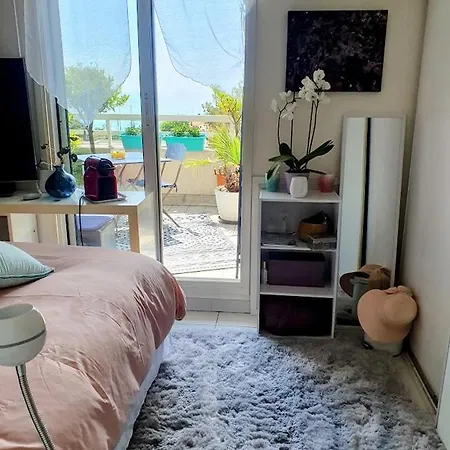 Chambre Lit 180 X 200 Cm Vue Mer Integrale 戛纳